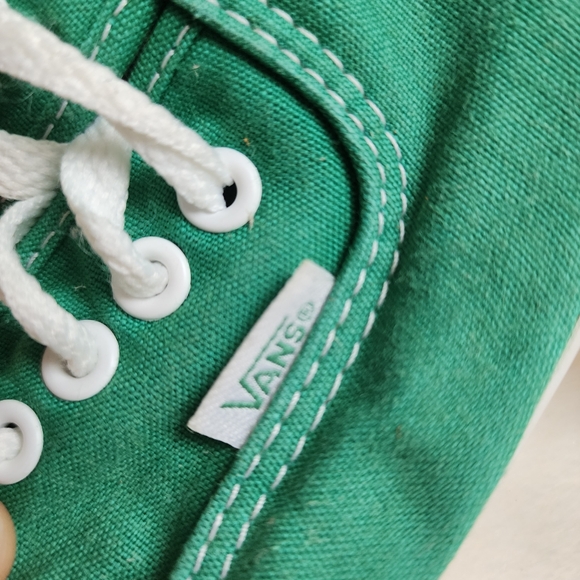 VINTAGE Womens Green VANS Distressed Kelly Green Low Sole Size 10 Y2K - Picture 4 of 4